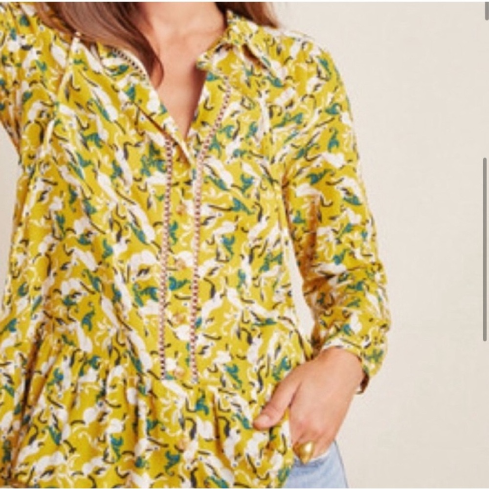 Maeve Janie Hare Blouse with Cute Rabbit Print